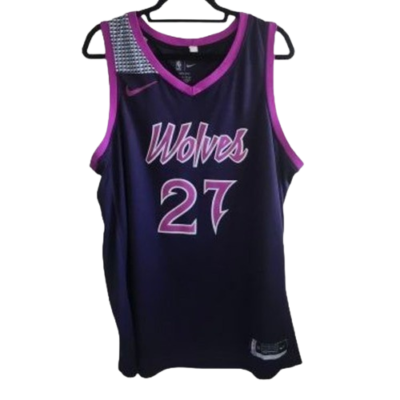 NBA 10590 Gobert Wolves #27 Swingman Black/Purple Jersey NIKE XLARGE